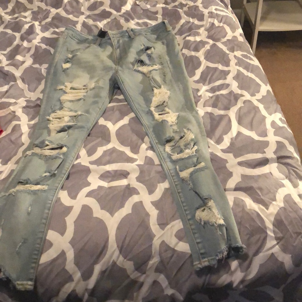 American eagle size 12 destroyed jeans